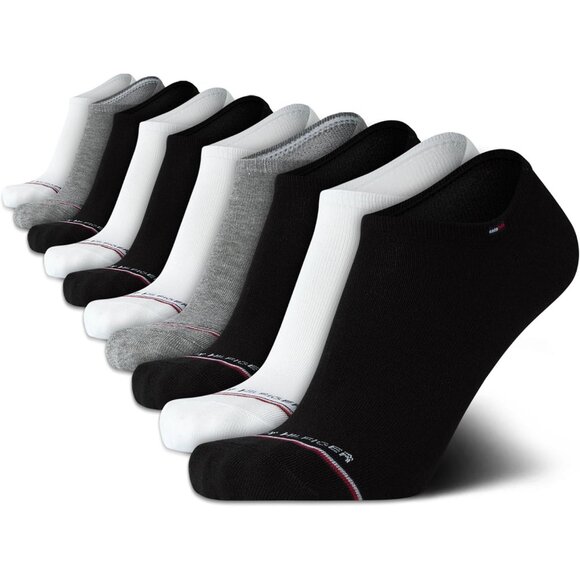 Men Black White Grey 12 or 10 Pack Comfort Athletic Low Cut No Show Ankle Socks - Picture 1 of 7